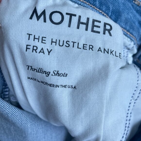 MOTHER | The Hustler Ankle Fray Jeans in Thrilling Shots - Size 28 - Picture 3 of 4
